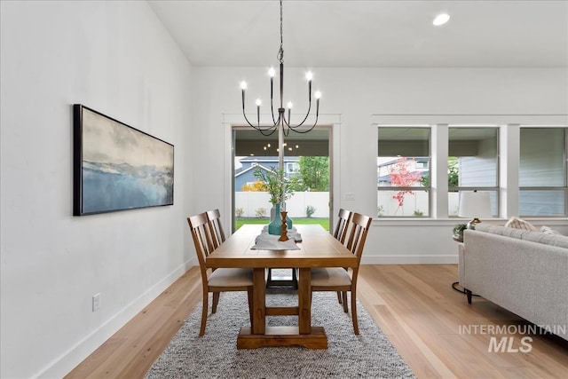 11270 S Saylis Way, Kuna, ID 83634 - dining room featuring a chandelier and light wood-type flooring