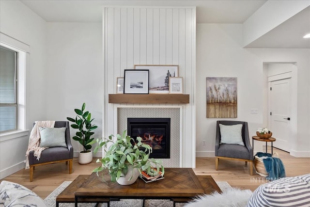 11270 S Saylis Way, Kuna, ID 83634 - living area with wood finished floors and a tiled fireplace