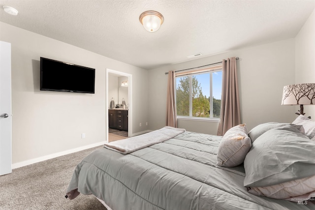 3065 E Ionia Ct, Meridian, ID 83642 - carpeted bedroom with ensuite bath, baseboards, and a textured ceiling