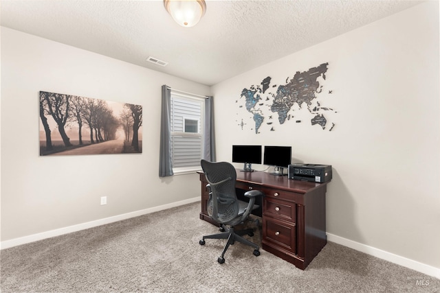 3065 E Ionia Ct, Meridian, ID 83642 - carpeted office space with baseboards and a textured ceiling