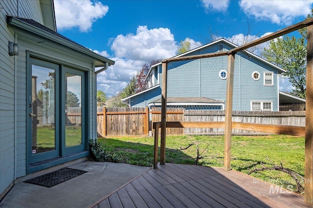 2702 N Camden Pl, Boise, ID 83704 - wooden deck with fence and a yard