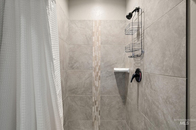 details with tiled shower