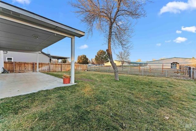 view of yard featuring a patio