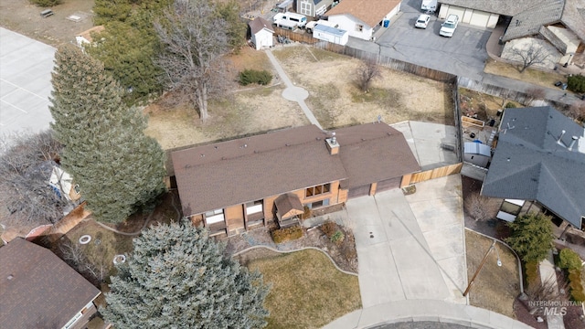 drone / aerial view featuring a residential view