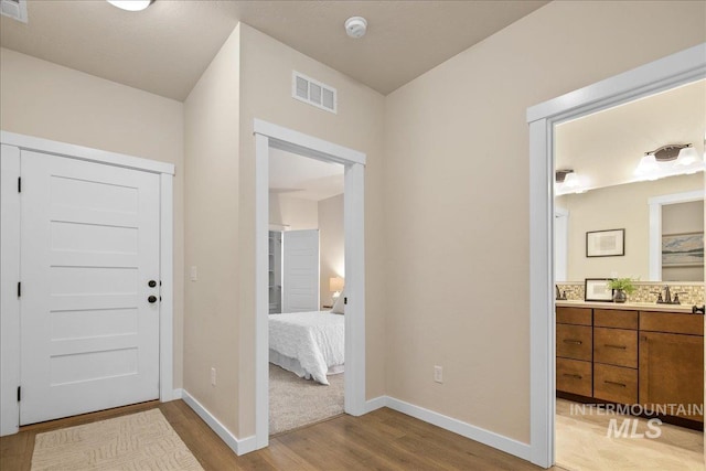 321 N Bay Haven Ave, Kuna, ID 83634 - foyer entrance with light wood-type flooring and baseboards
