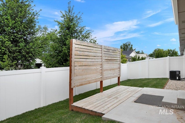 321 N Bay Haven Ave, Kuna, ID 83634 - view of yard with a deck and cooling unit
