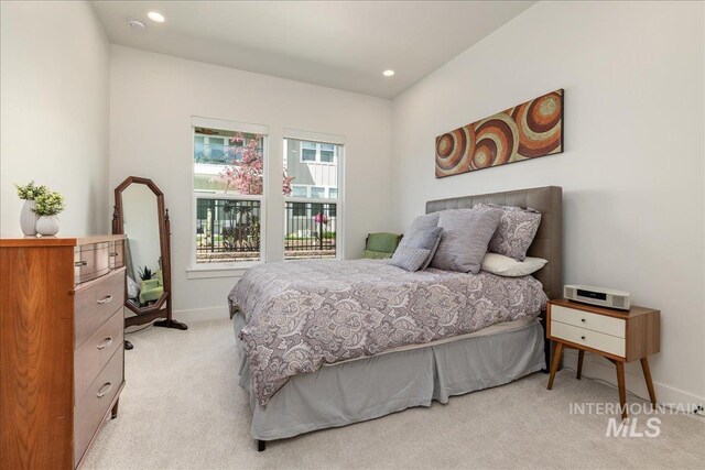 2391 S Trapper Pl, Boise, ID 83716 - bedroom with baseboards, recessed lighting, and light colored carpet
