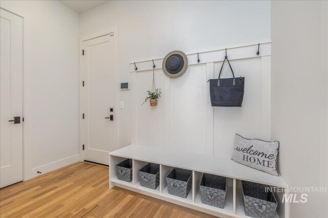 2391 S Trapper Pl, Boise, ID 83716 - mudroom with baseboards and light wood-style flooring