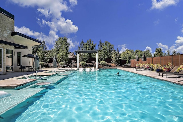 1865 E Lone Shore Ln, Eagle, ID 83616 - pool with a patio and fence