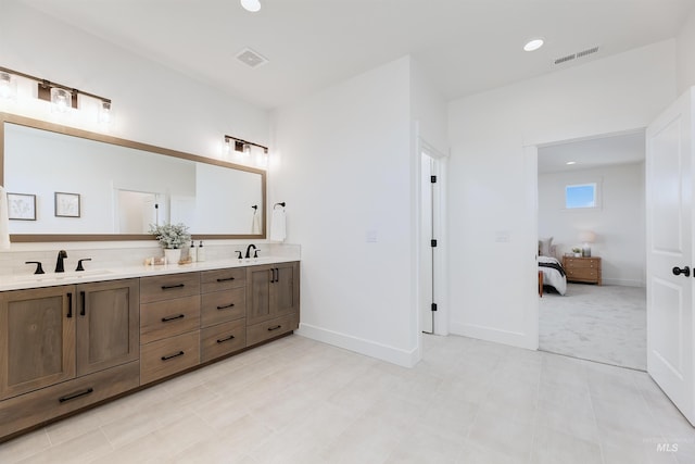 12507 S Lenora Pl, Nampa, ID 83686 - bathroom with double vanity, a sink, and visible vents
