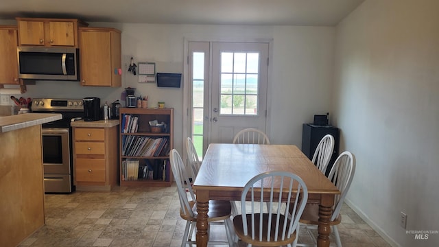 1455 S 2190 E, Malta, ID 83342 - dining area featuring stone finish flooring