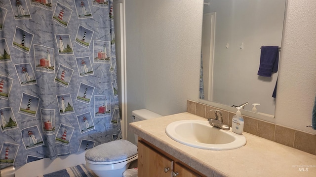 1455 S 2190 E, Malta, ID 83342 - full bath featuring toilet, vanity, and a shower with curtain