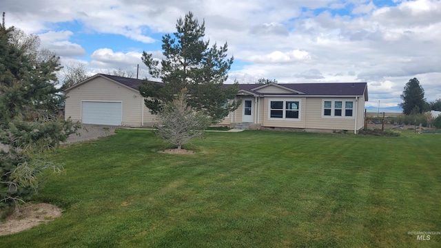 1455 S 2190 E, Malta, ID 83342 - ranch-style home featuring entry steps, crawl space, a front lawn, and a garage