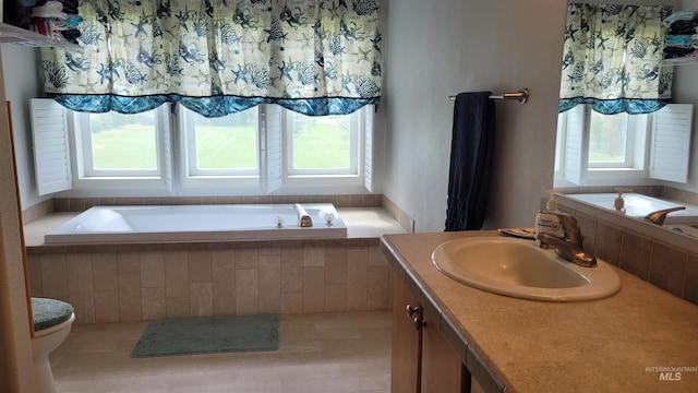 1455 S 2190 E, Malta, ID 83342 - full bath featuring a garden tub, toilet, and vanity