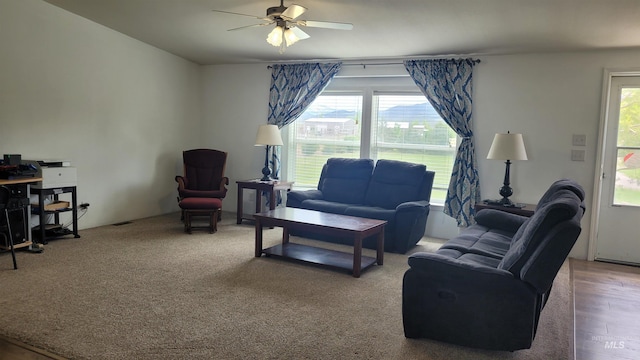 1455 S 2190 E, Malta, ID 83342 - living room featuring ceiling fan