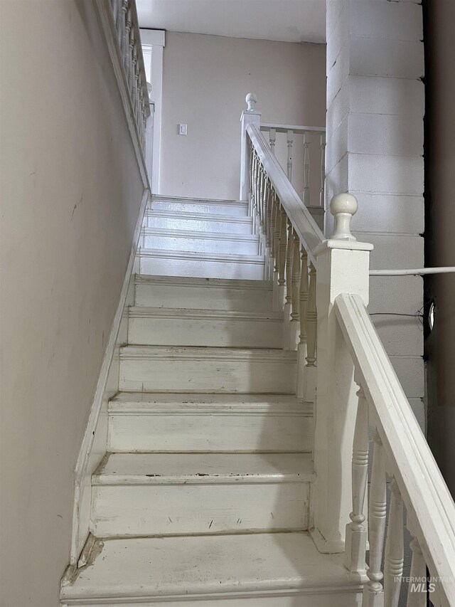 view of stairway