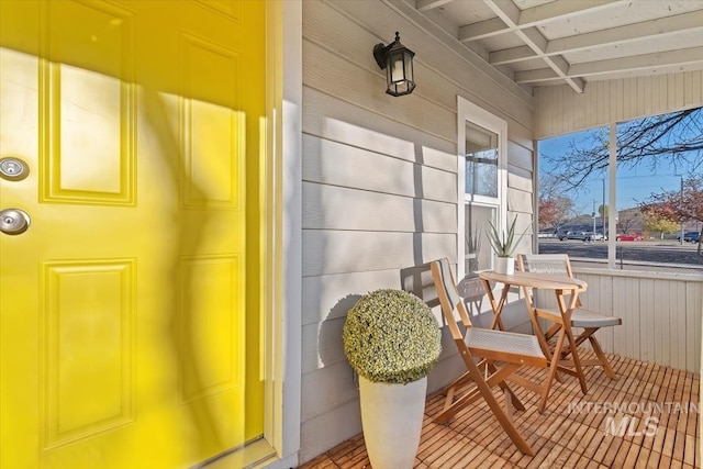 balcony with covered porch