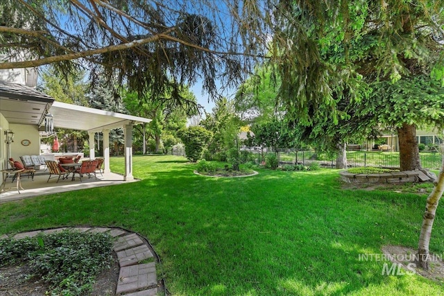 5130 N Lakemont Ln, Garden City, ID 83714 - view of yard featuring a patio