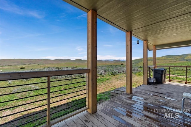 1639 Cuddy View Dr, Council, ID 83612 - wooden deck with a mountain view and a rural view