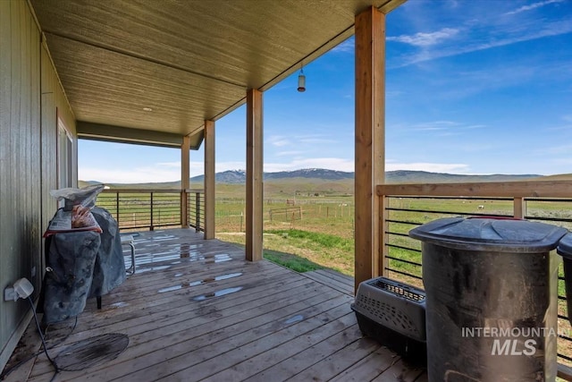 1639 Cuddy View Dr, Council, ID 83612 - deck featuring a mountain view and a rural view