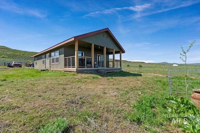 1639 Cuddy View Dr, Council, ID 83612 - rear view of house with a rural view and a mountain view