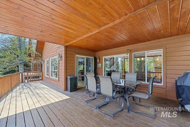 1425 Clements Rd Unit 5, Mccall, ID 83638 - deck with outdoor dining space and area for grilling