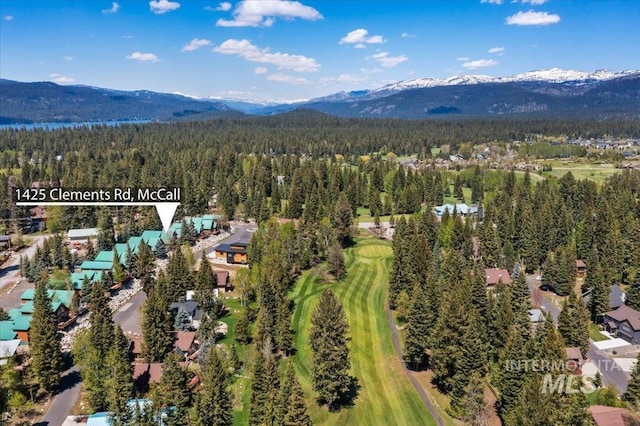 1425 Clements Rd Unit 5, Mccall, ID 83638 - bird's eye view of a heavily wooded area and a mountainous background