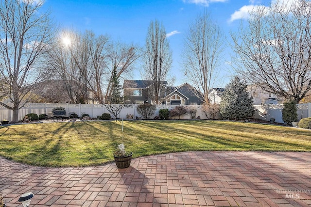 view of yard with a patio