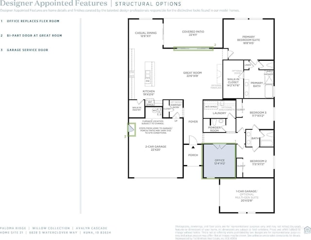8828 S Waterclover Way, Meridian, ID 83642 - room layout