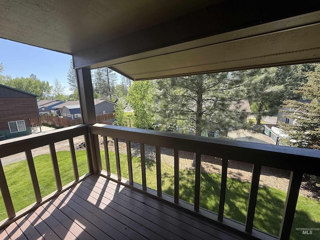 1640 N Davis Ave Unit 3, Mccall, ID 83646 - wooden terrace featuring a residential view
