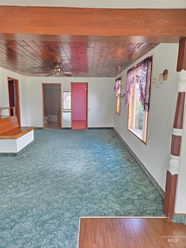 1922 9th Ave, Lewiston, ID 83501 - unfurnished living room with healthy amount of natural light, carpet flooring, and ceiling fan