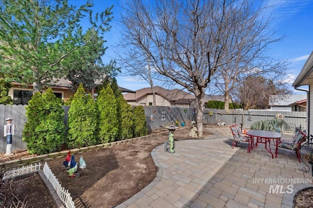 view of patio / terrace featuring a fenced backyard