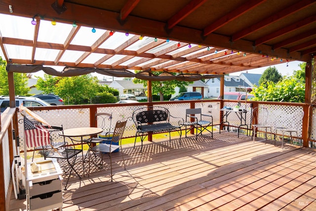 224 S Fern St, Nampa, ID 83686 - deck with a pergola and a residential view