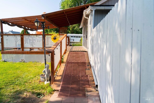 224 S Fern St, Nampa, ID 83686 - deck with a pergola and a yard
