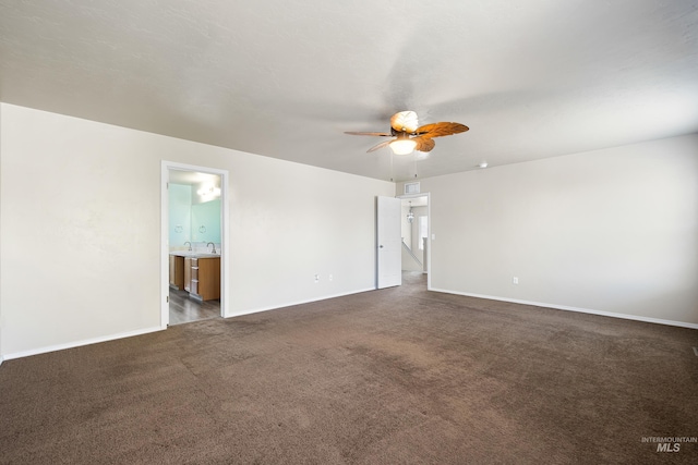 4618 Braeburn Ave, Caldwell, ID 83607 - unfurnished room with ceiling fan and dark carpet
