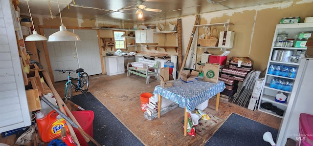 817 6th St, Kamiah, ID 83536 - below grade area featuring ceiling fan