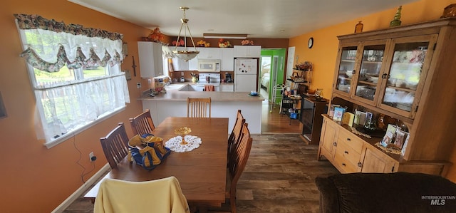 817 6th St, Kamiah, ID 83536 - dining room with dark wood-type flooring