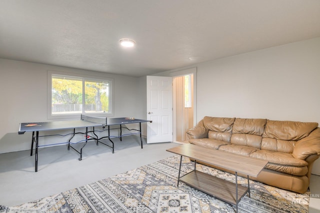 living room featuring a healthy amount of sunlight
