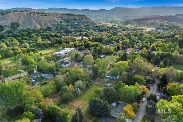 3717 N Sycamore Dr, Boise, ID 83703 - aerial view of property's location featuring a mountain backdrop