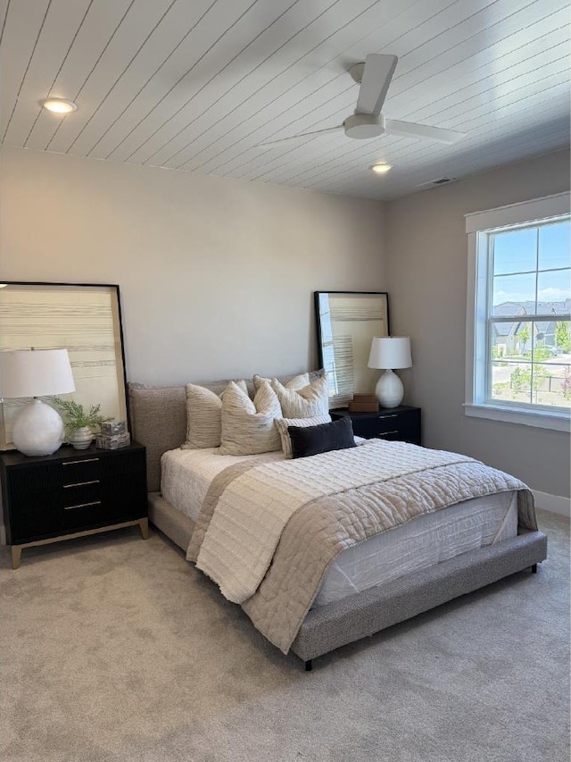 6671 W Mattawa Dr, Meridian, ID 83646 - bedroom featuring carpet floors, ceiling fan, and wooden ceiling