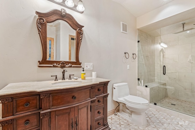 4459 E Deer Flt, Kuna, ID 83634 - bathroom featuring vanity and a stall shower