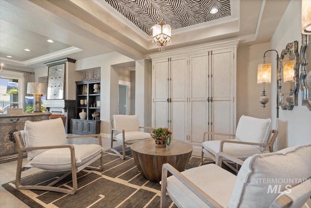 4772 W Barnview Dr, Boise, ID 83614 - living room with a tray ceiling and recessed lighting