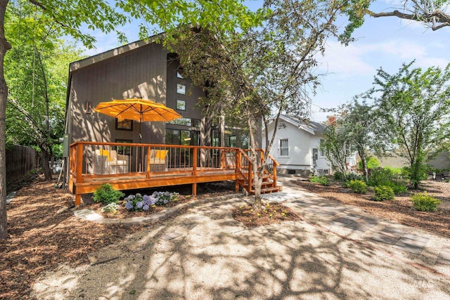 1435 N Garden, Boise, ID 83706 - back of property with a wooden deck and fence