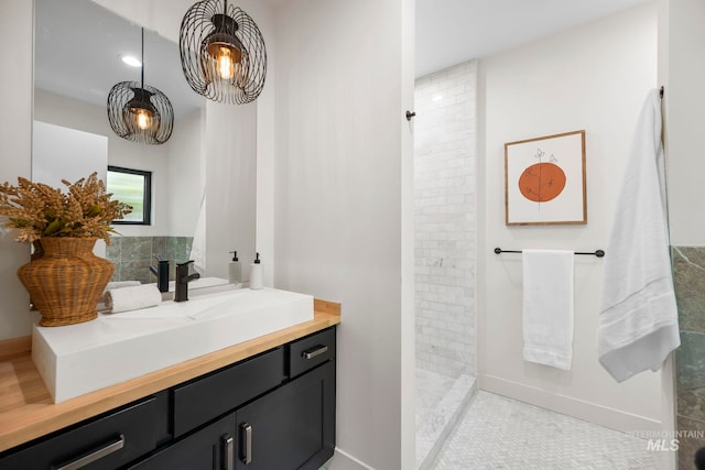 1435 N Garden, Boise, ID 83706 - full bath with walk in shower, vanity, and baseboards