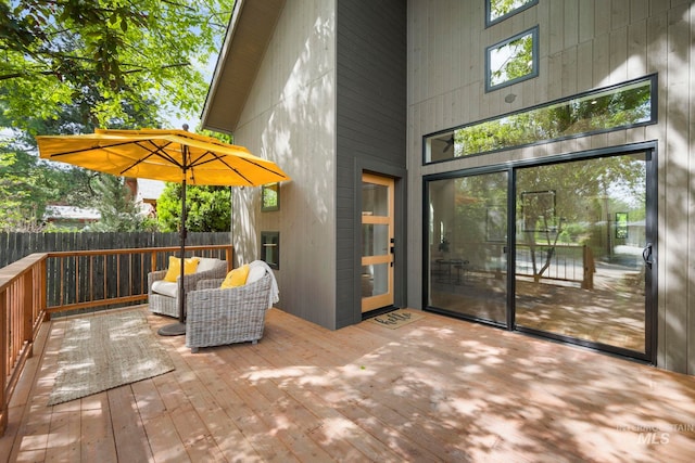 1435 N Garden, Boise, ID 83706 - wooden terrace featuring fence and an outdoor hangout area