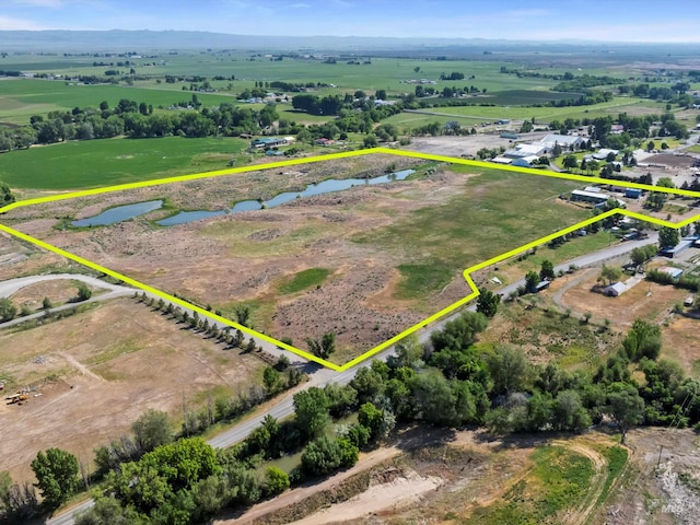 1872 E 1750 S, Gooding, ID 83330 - aerial view of property's location with a nearby body of water and property boundaries highlighted