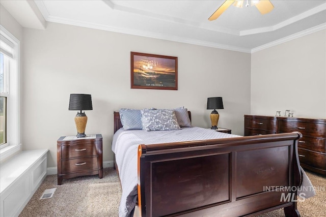 605 W Highland Ave, Nampa, ID 83686 - bedroom with baseboards, carpet, a tray ceiling, and visible vents