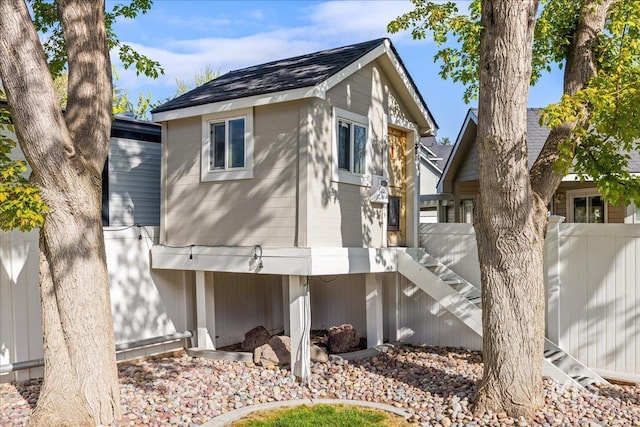 605 W Highland Ave, Nampa, ID 83686 - view of home's exterior with fence and stairs
