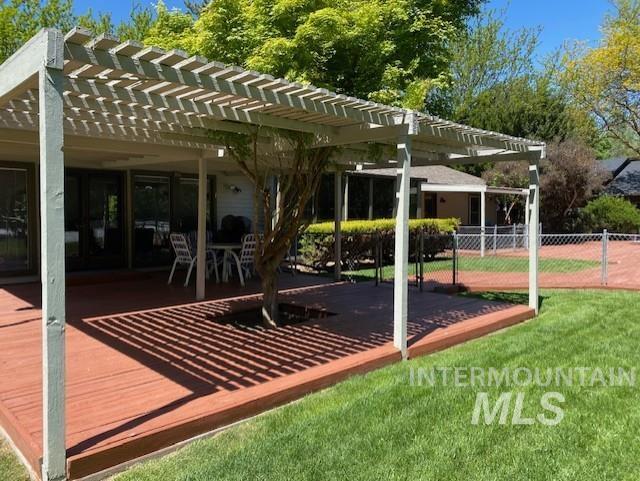 view of patio / terrace with a pergola