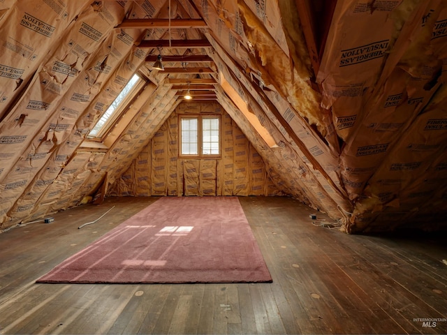 view of attic